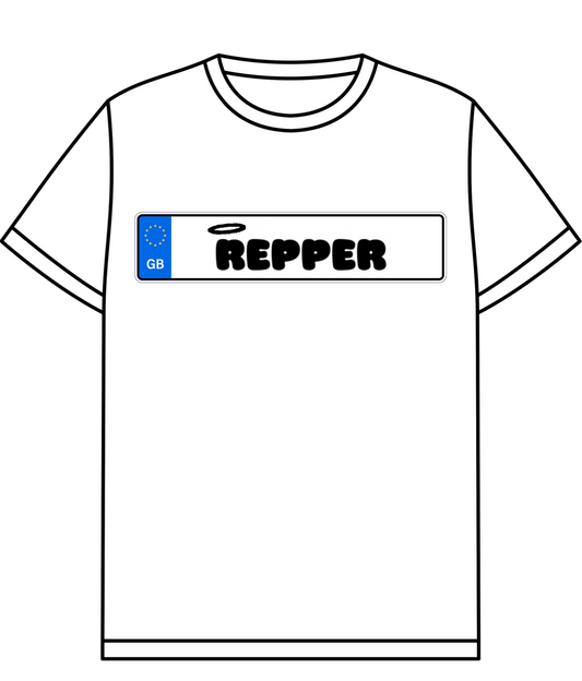 number plate tee