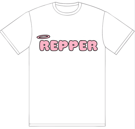 pink logo tee